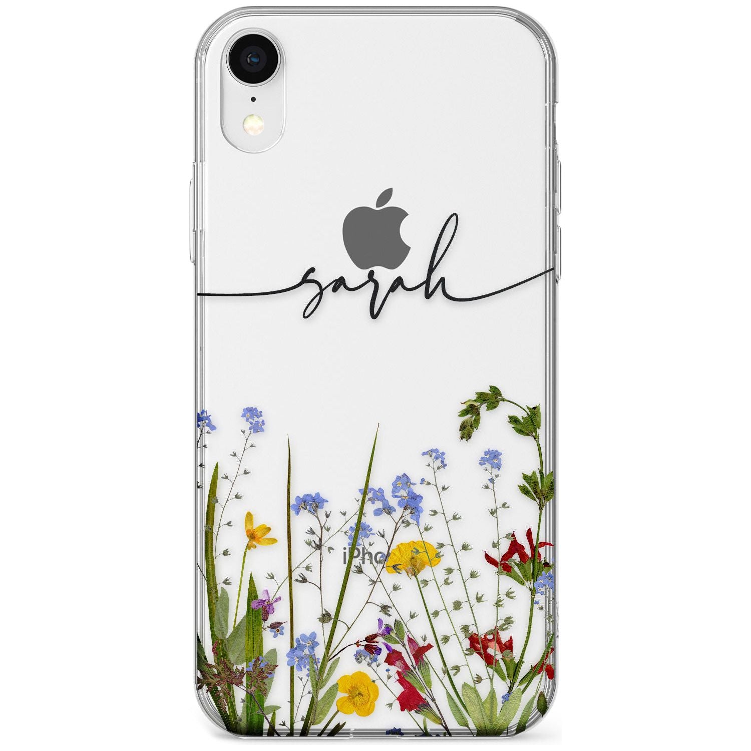 White Stars on Clear Phone Case for iPhone X XS Max XR