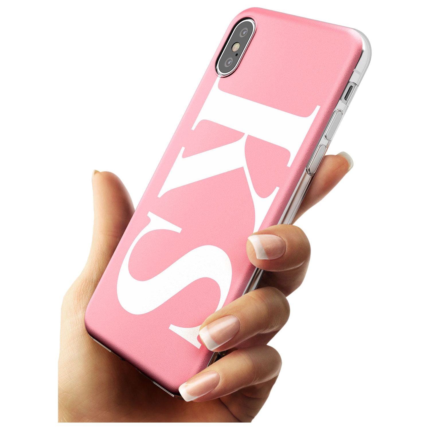 White & Pink Personalised Letters iPhone Case Custom Phone Case - Case Warehouse