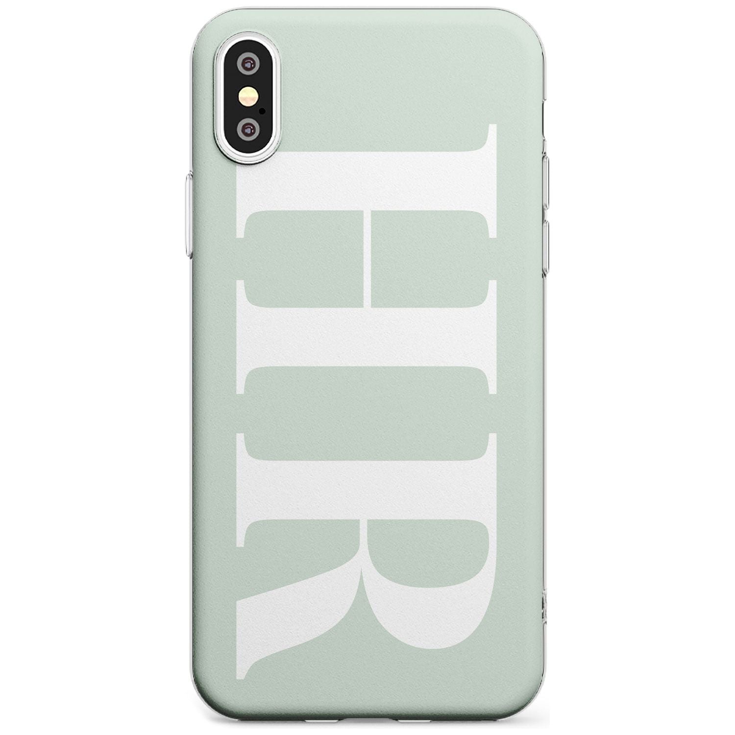 White & Seafoam Green Personalised iPhone Case Slim Case Custom Phone Case - Case Warehouse