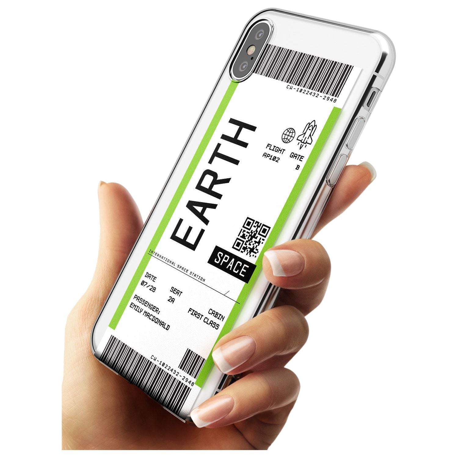 Earth Custom Space Travel Ticket iPhone Case Custom Phone Case - Case Warehouse