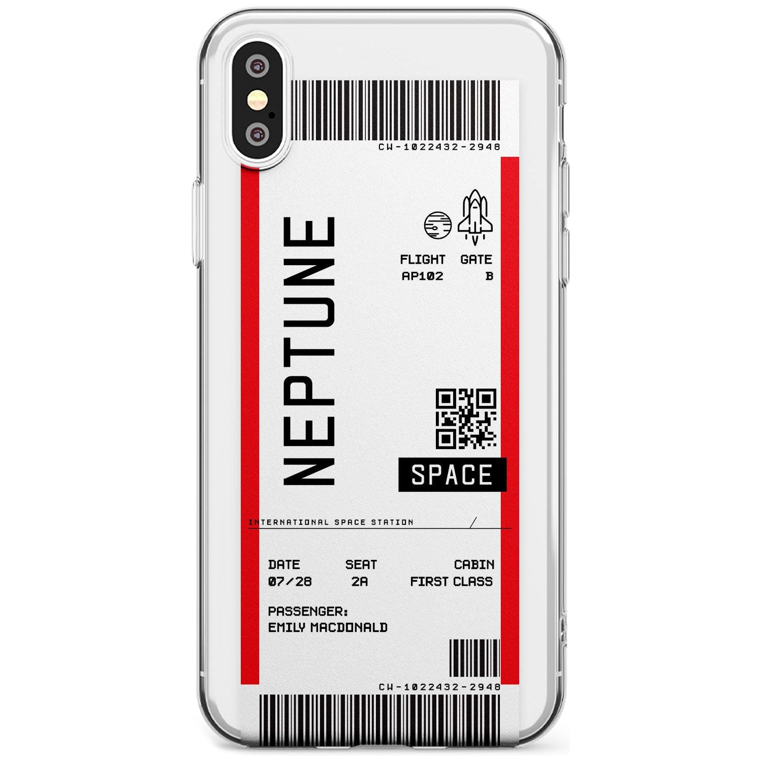 Neptune Space Travel Ticket iPhone Case Slim Case Custom Phone Case - Case Warehouse