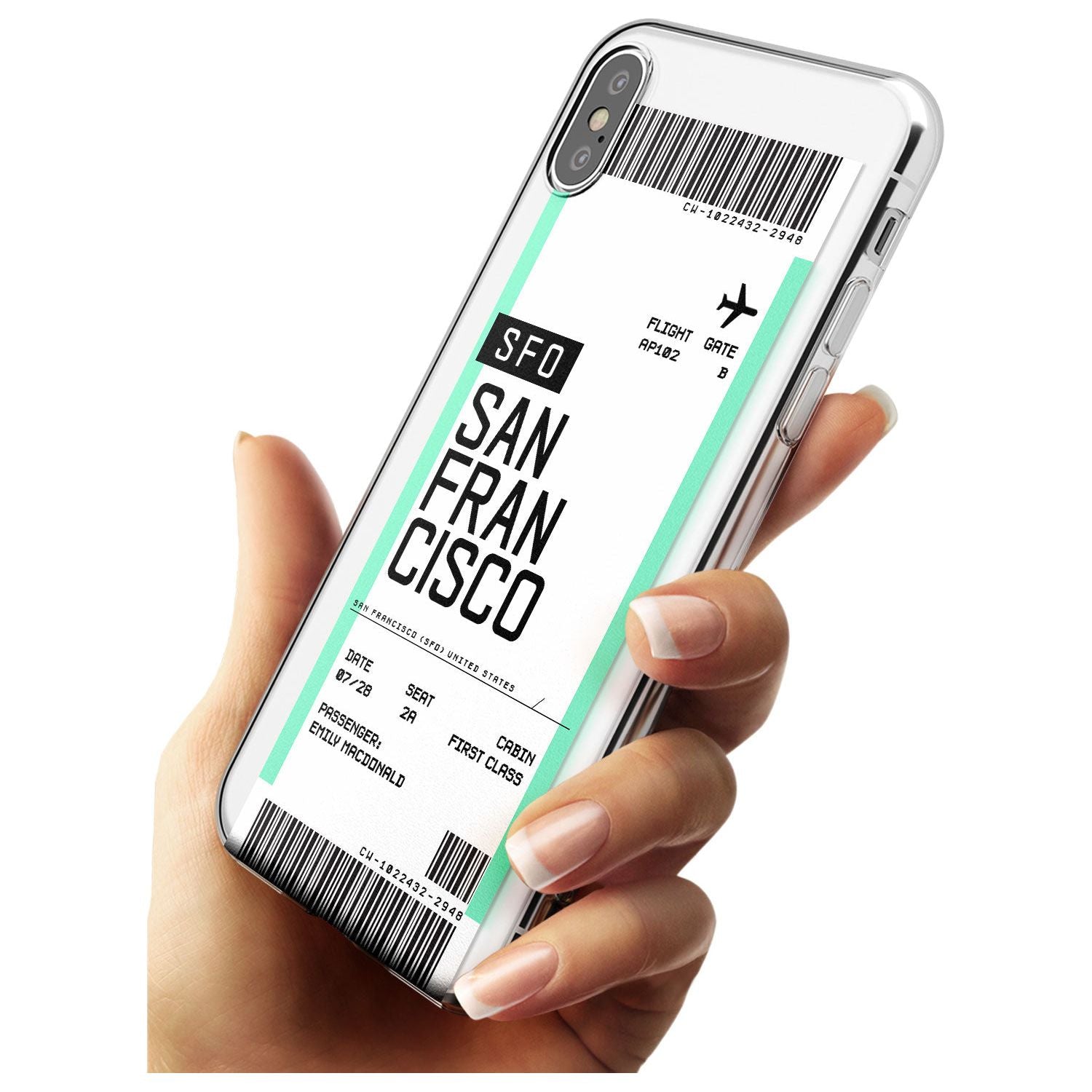 San Francisco Boarding Pass iPhone Case Custom Phone Case - Case Warehouse