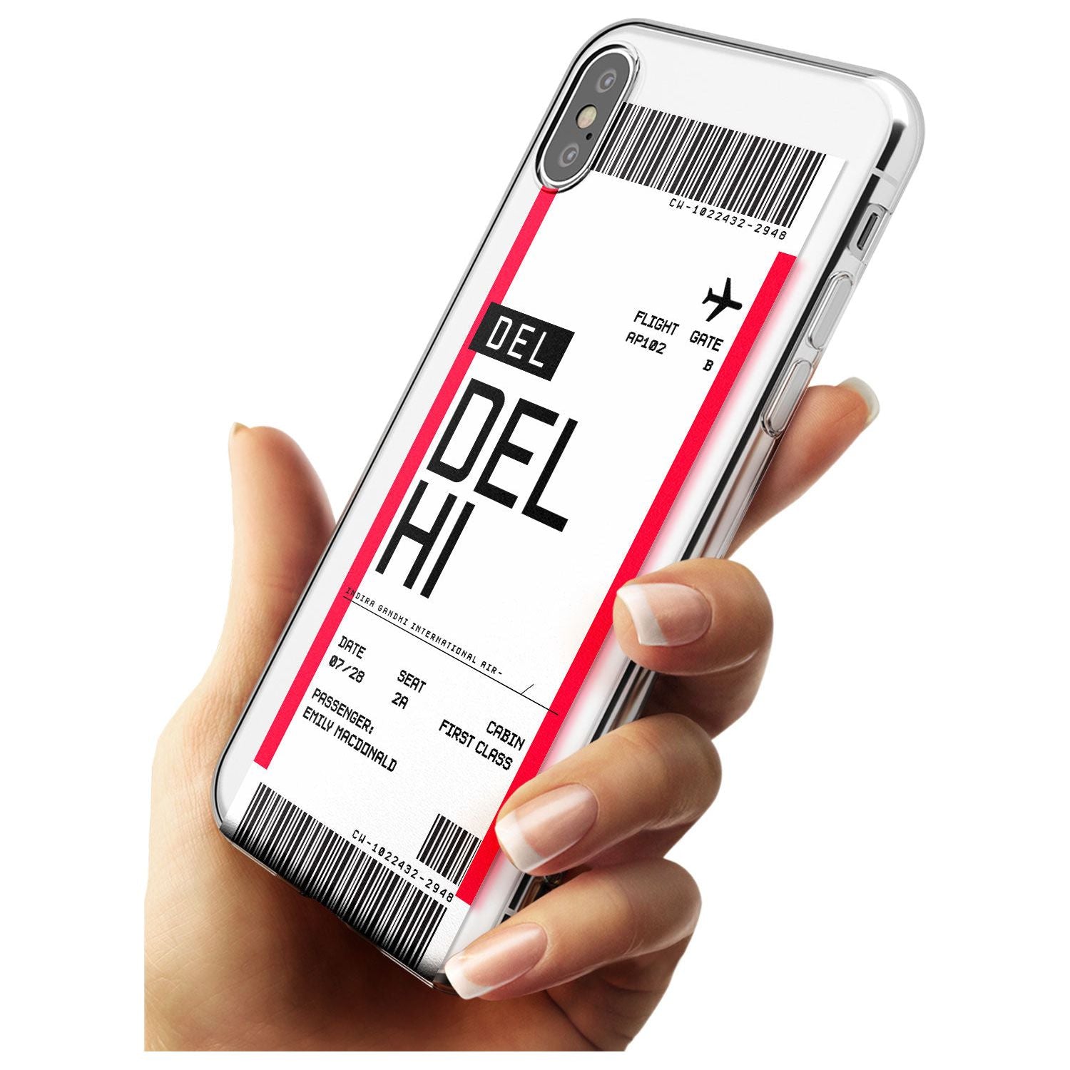 Delhi Boarding Pass iPhone Case Custom Phone Case - Case Warehouse