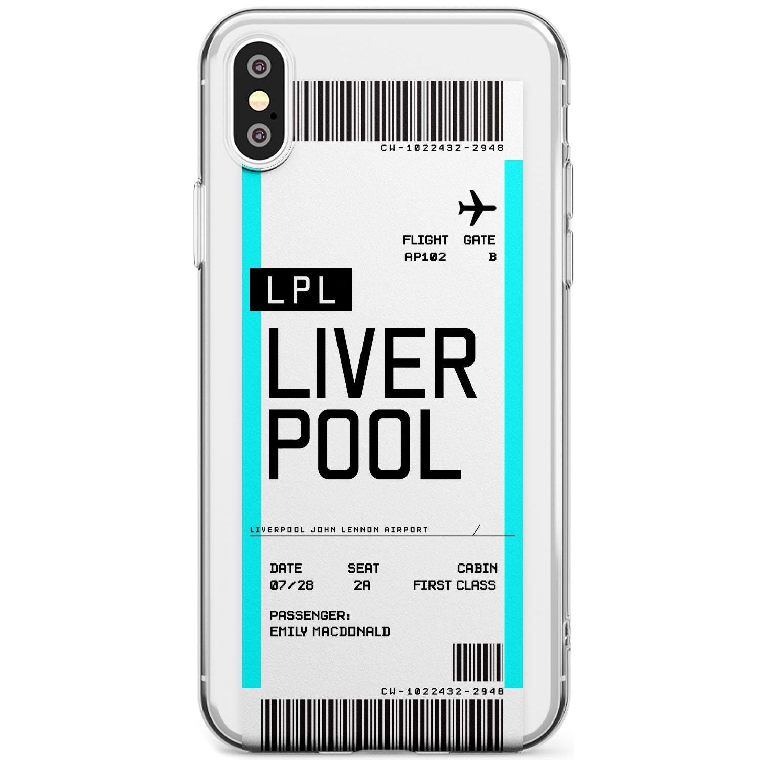 Liverpool Boarding Pass Slim Case Custom Phone Case - Case Warehouse