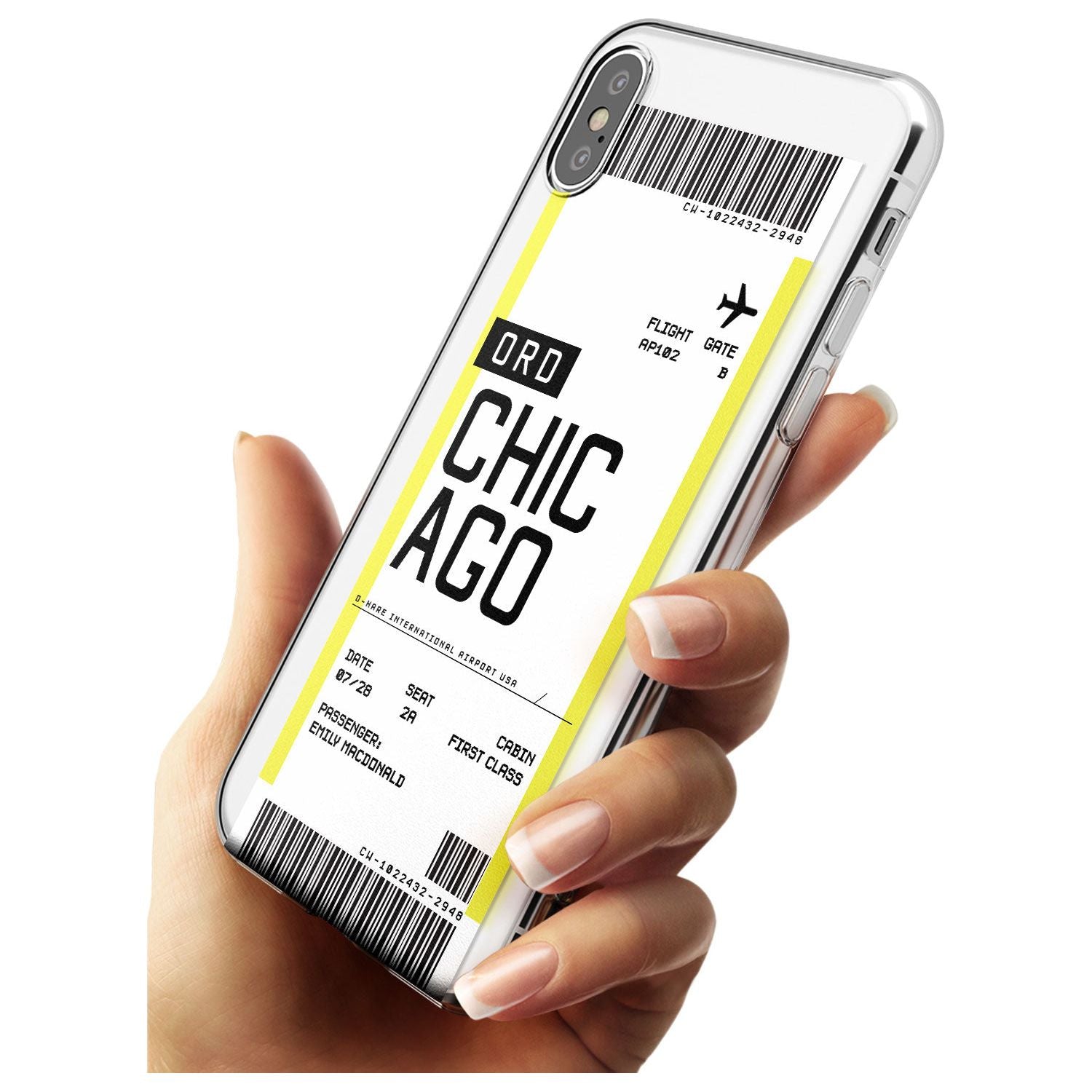 Chicago Boarding Pass iPhone Case Custom Phone Case - Case Warehouse