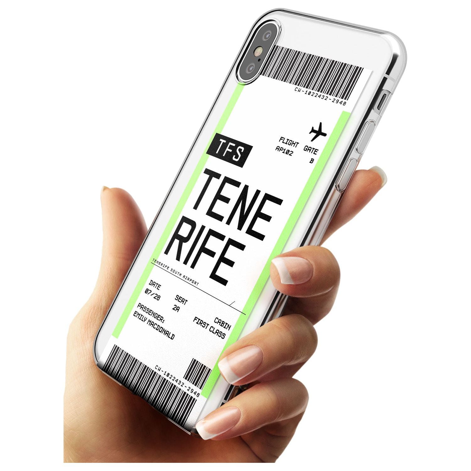 Tenerife Boarding Pass iPhone Case Custom Phone Case - Case Warehouse