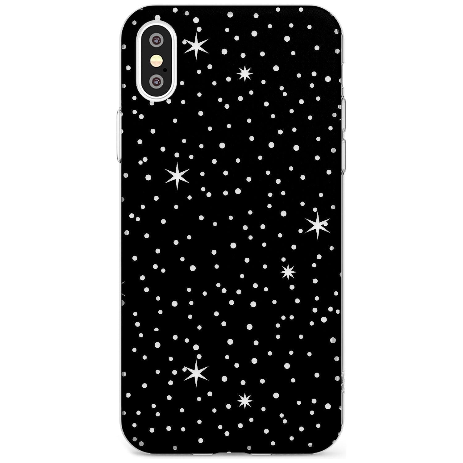 Celestial Cut-Out Stars Phone Case iPhone X / iPhone XS / Clear Case,iPhone XR / Clear Case,iPhone XS MAX / Clear Case Blanc Space
