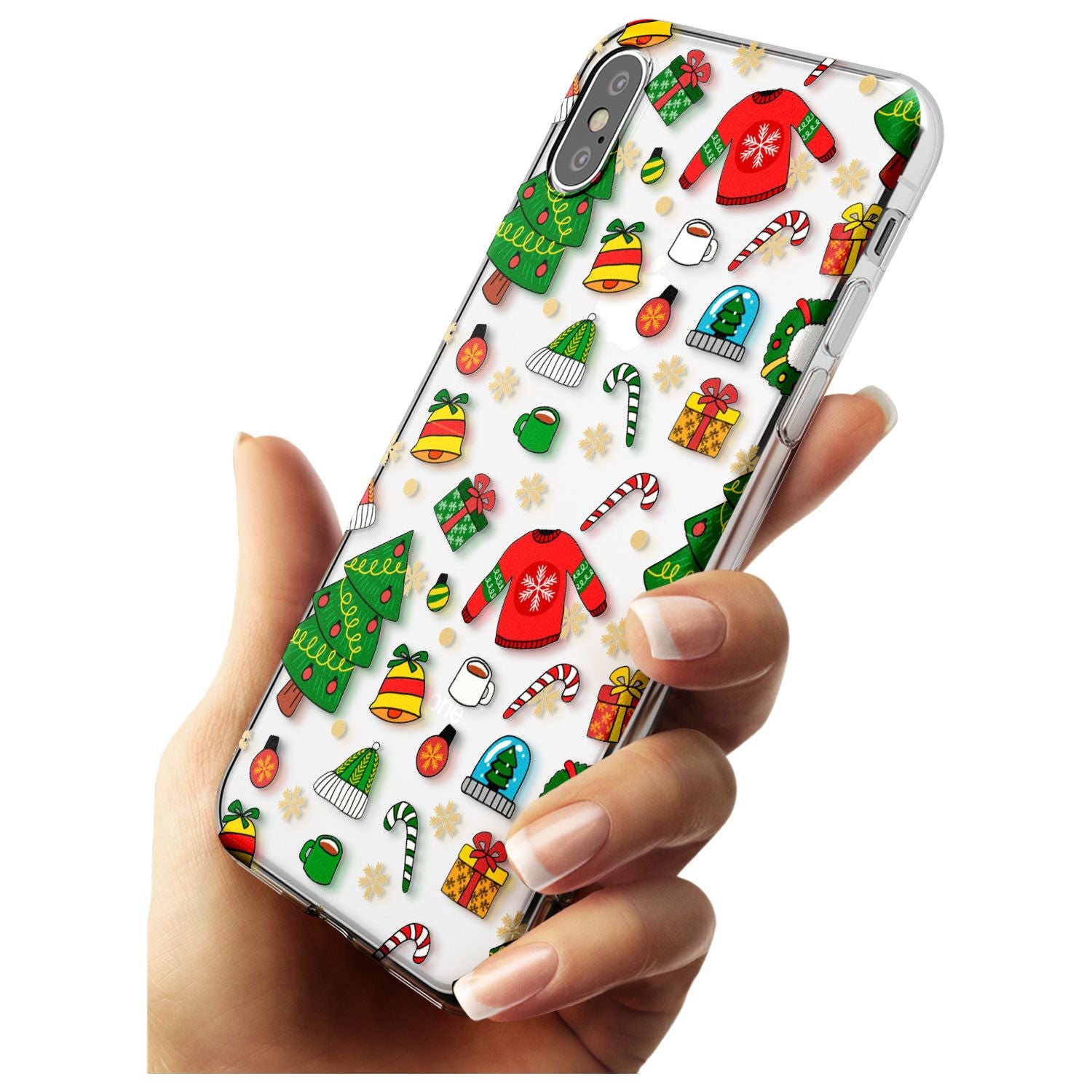Christmas Mixture Pattern Slim TPU Phone Blanc Space X XS Max XR