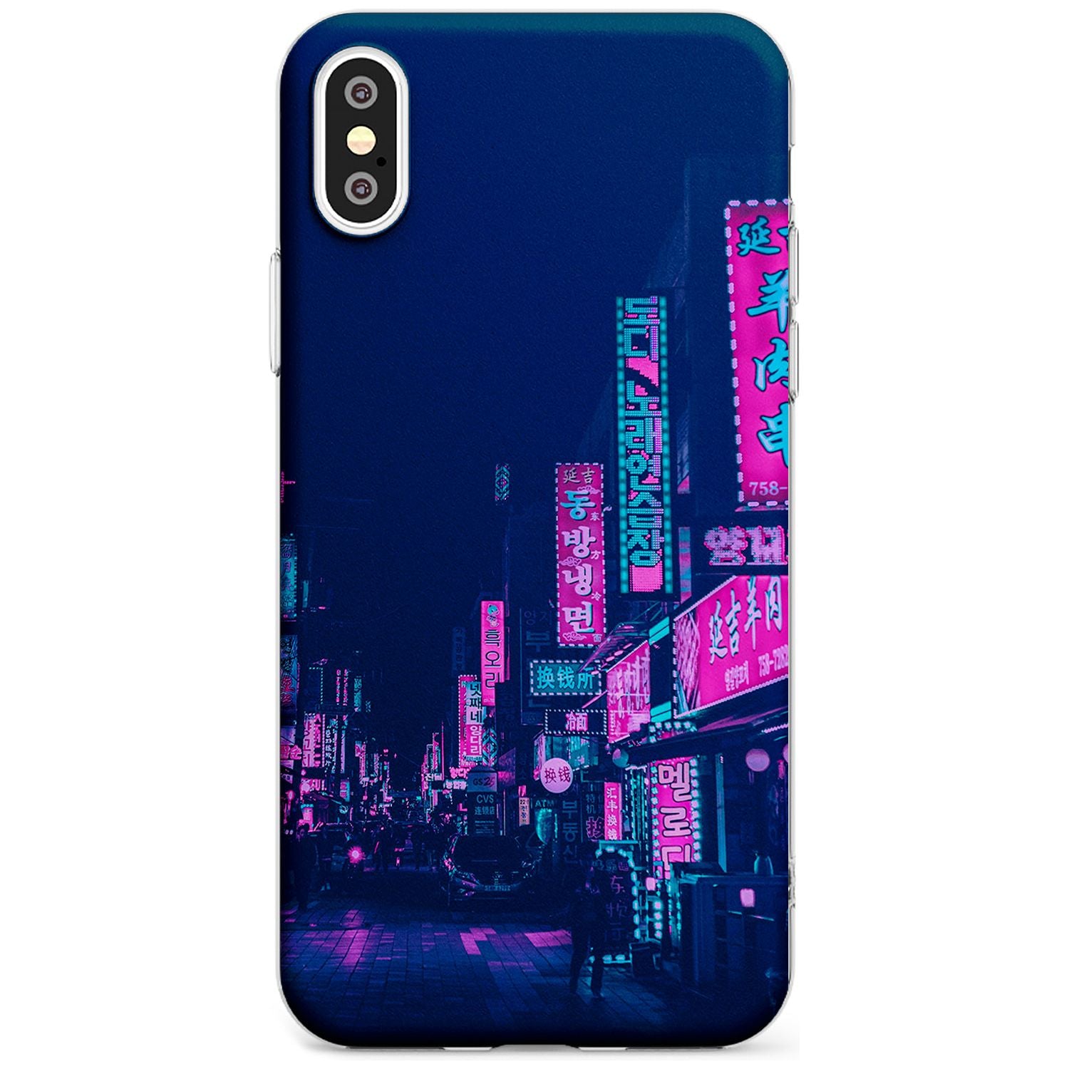Pink & Turquoise - Neon Cities iPhone Case Slim Case Phone Case - Case Warehouse