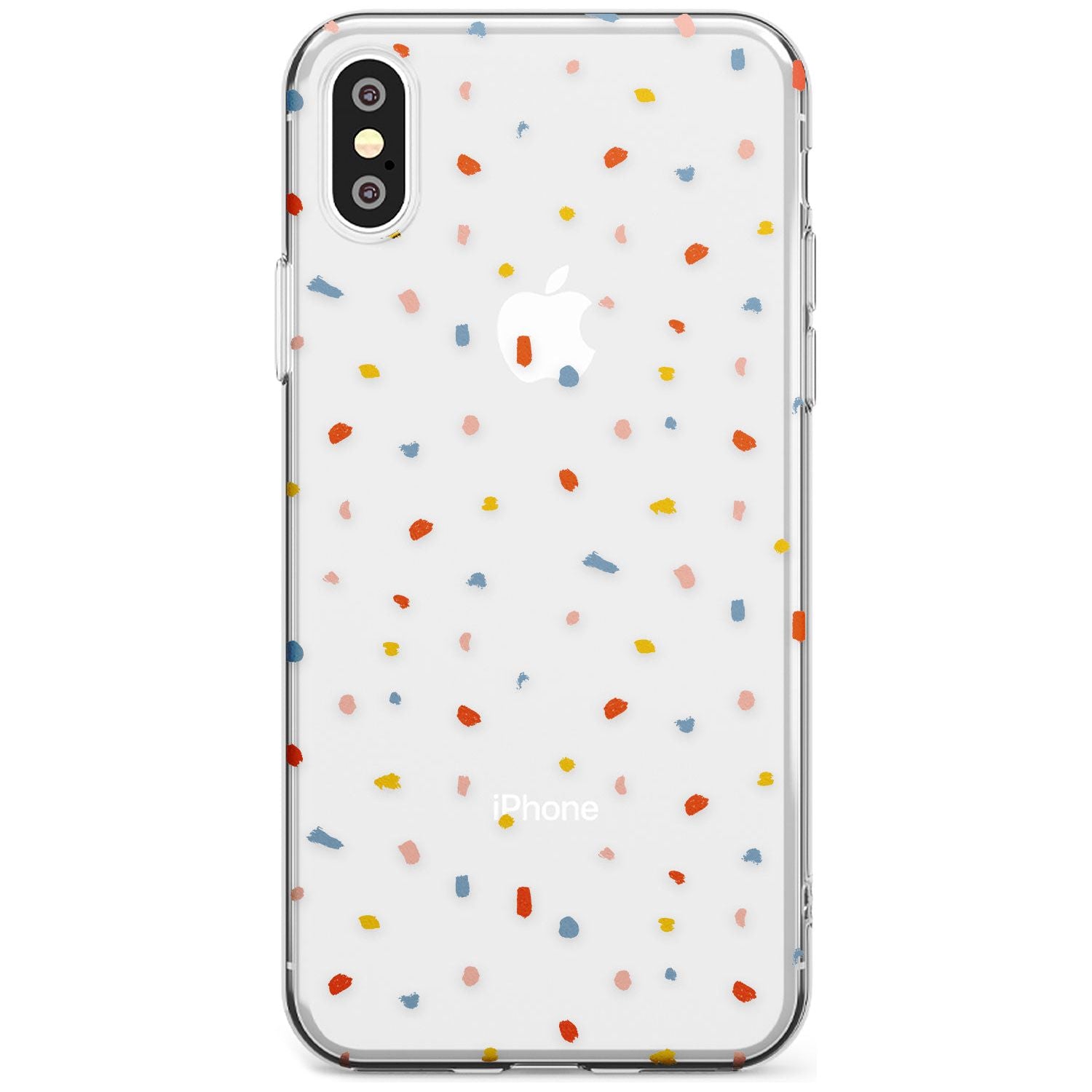 Small Confetti Print Clear iPhone Case Slim Case Phone Case - Case Warehouse