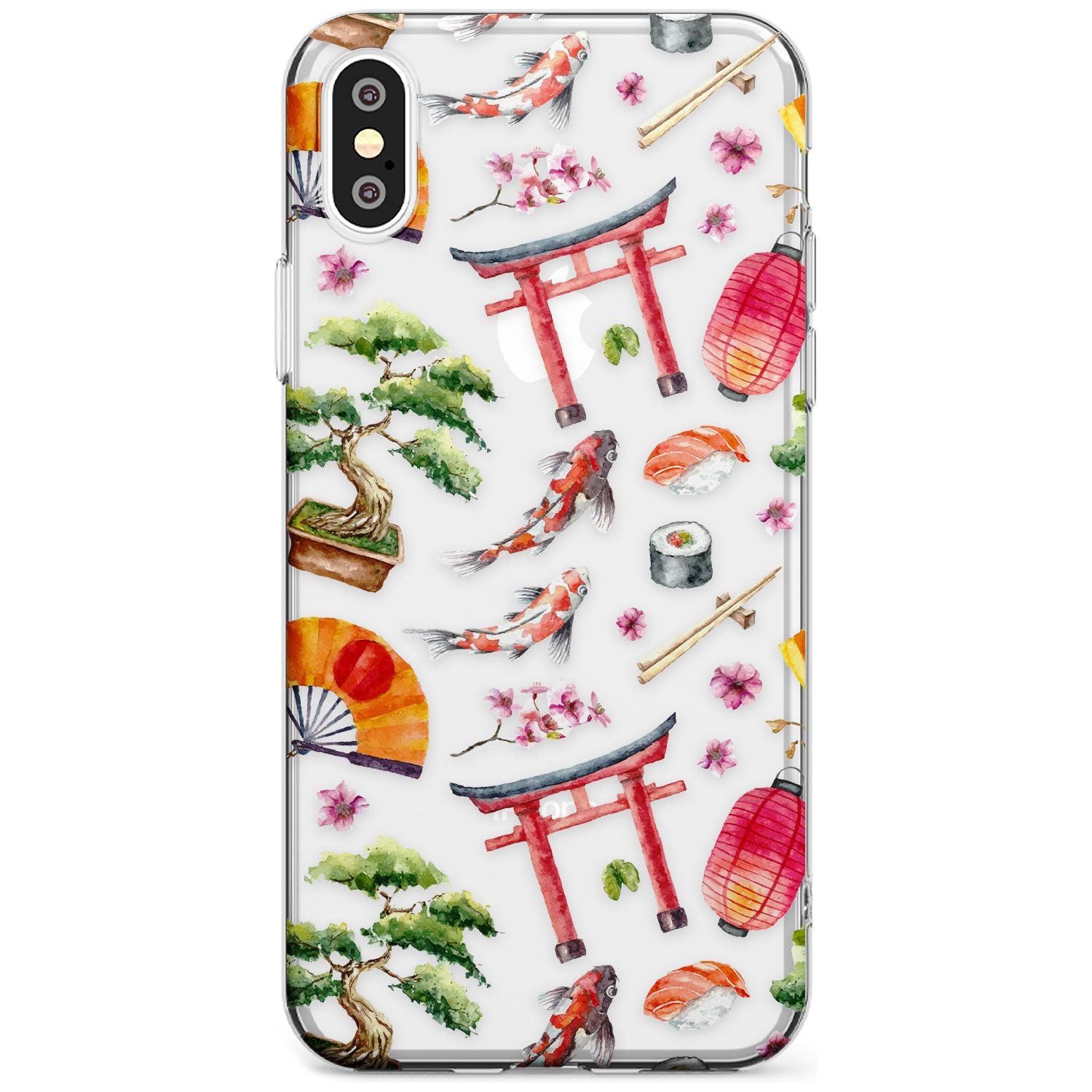 Mixed Japanese Watercolour Pattern iPhone Case Slim Case Phone Case - Case Warehouse