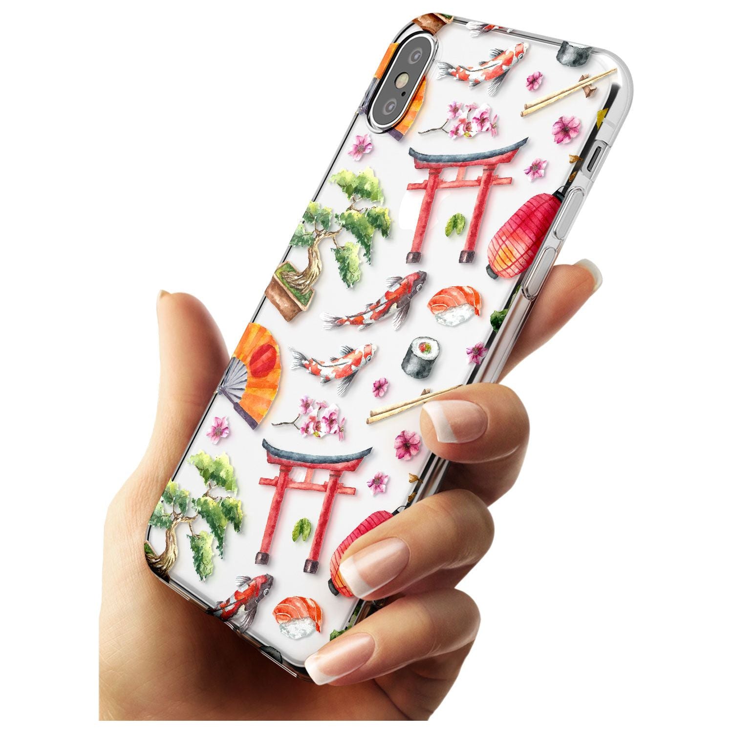 Mixed Japanese Watercolour Pattern iPhone Case Phone Case - Case Warehouse