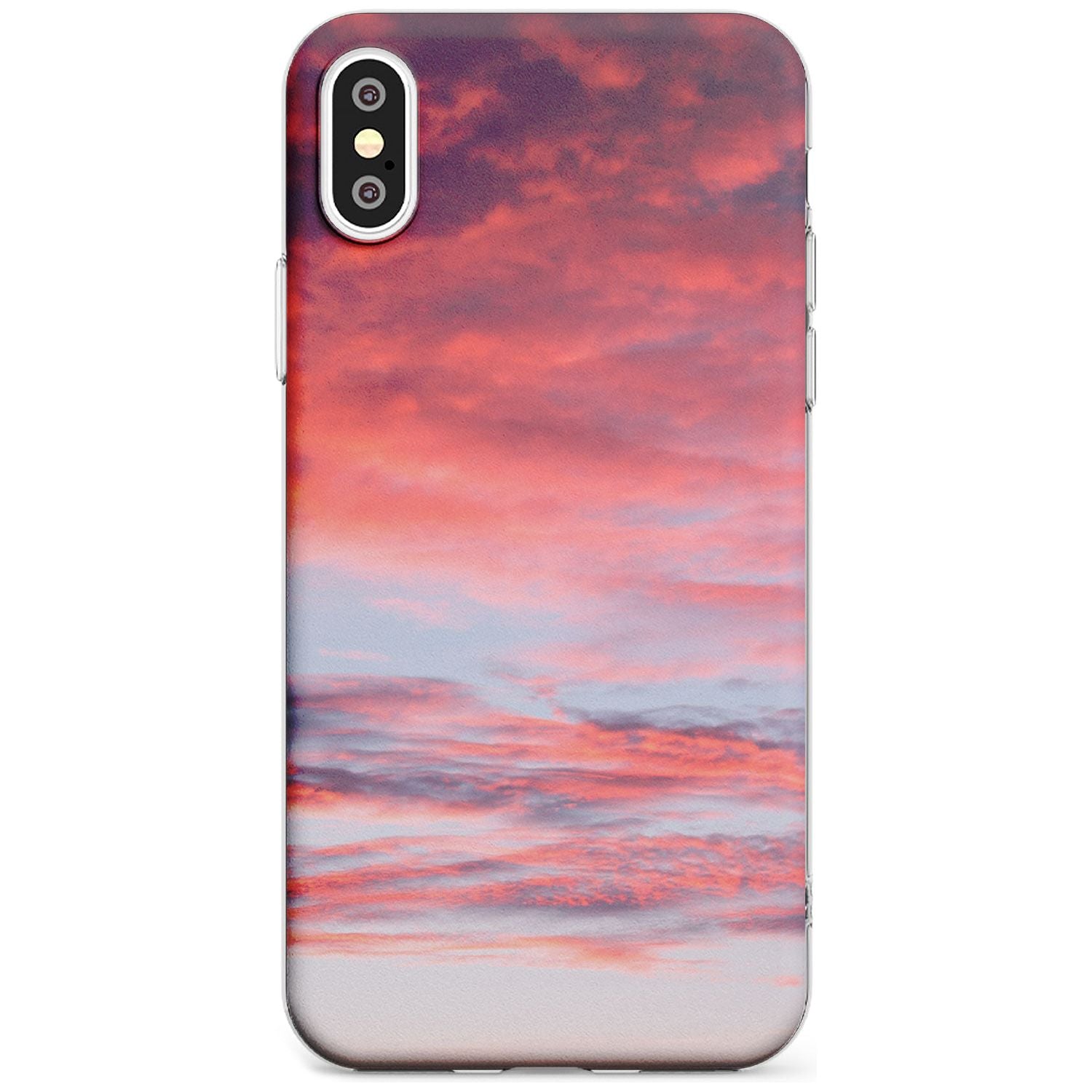 Pink Cloudy Sunset Photograph Slim TPU Phone Case Warehouse X XS Max XR