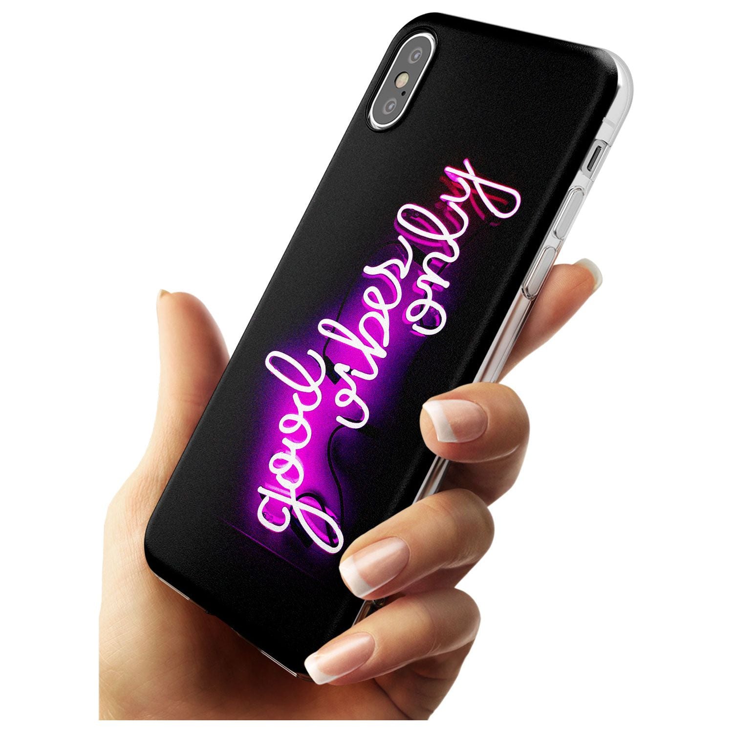 Good Vibes Only Pink Neon iPhone Case Phone Case - Case Warehouse