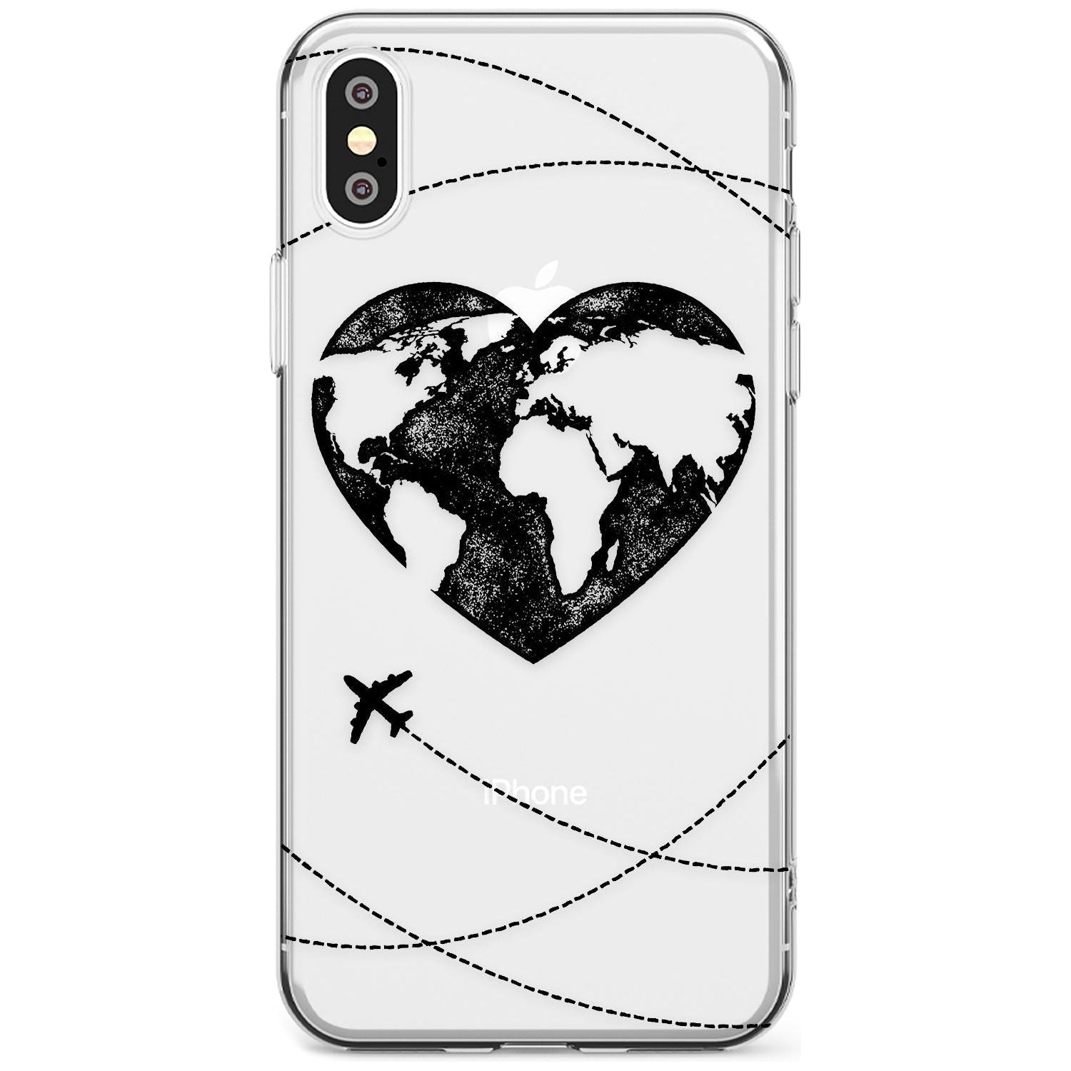 Globe Heart iPhone Case Slim Case Phone Case - Case Warehouse