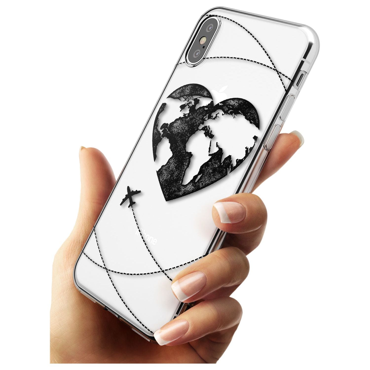 Globe Heart iPhone Case Phone Case - Case Warehouse