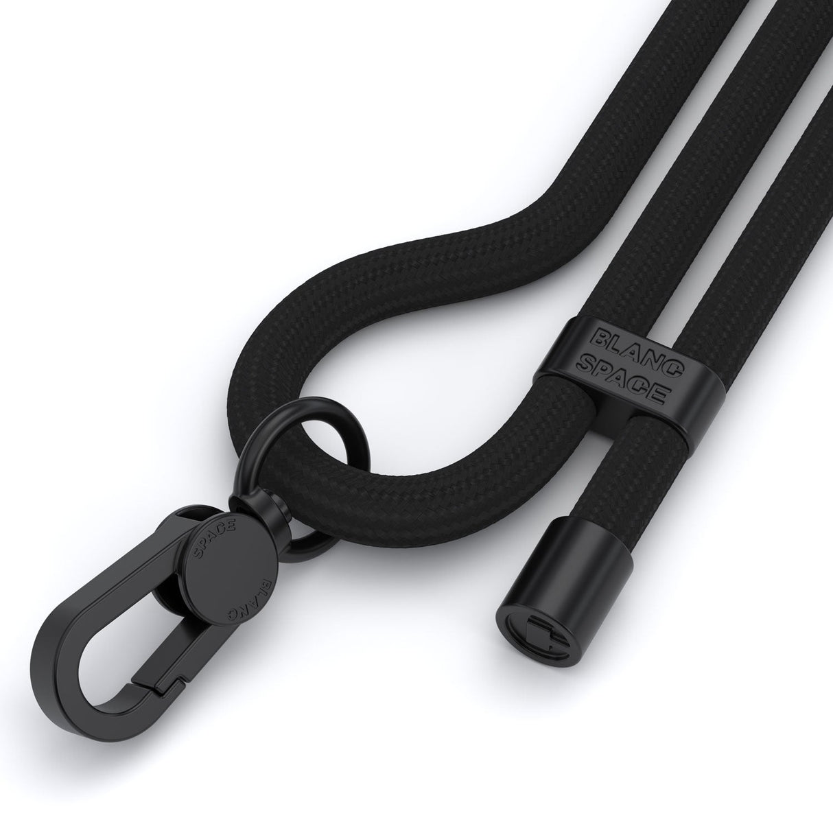 Rope Cross-Body Strap - Black & Black