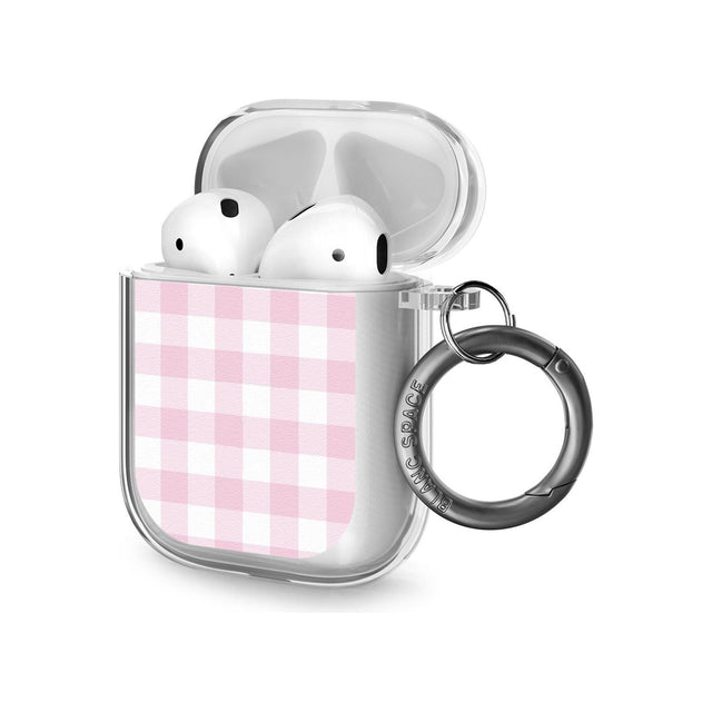 Pink Gingham Pattern AirPods Case (2nd Generation)