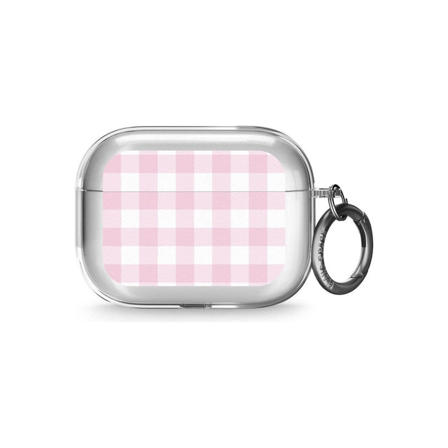 Pink Gingham Pattern AirPods Pro Case