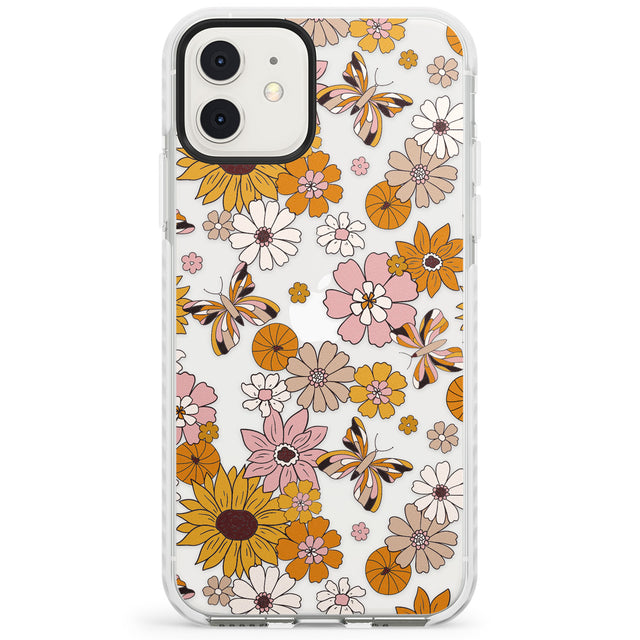 Butterfly & Bloom Autumn Floral Impact Phone Case for iPhone 11, iphone 12