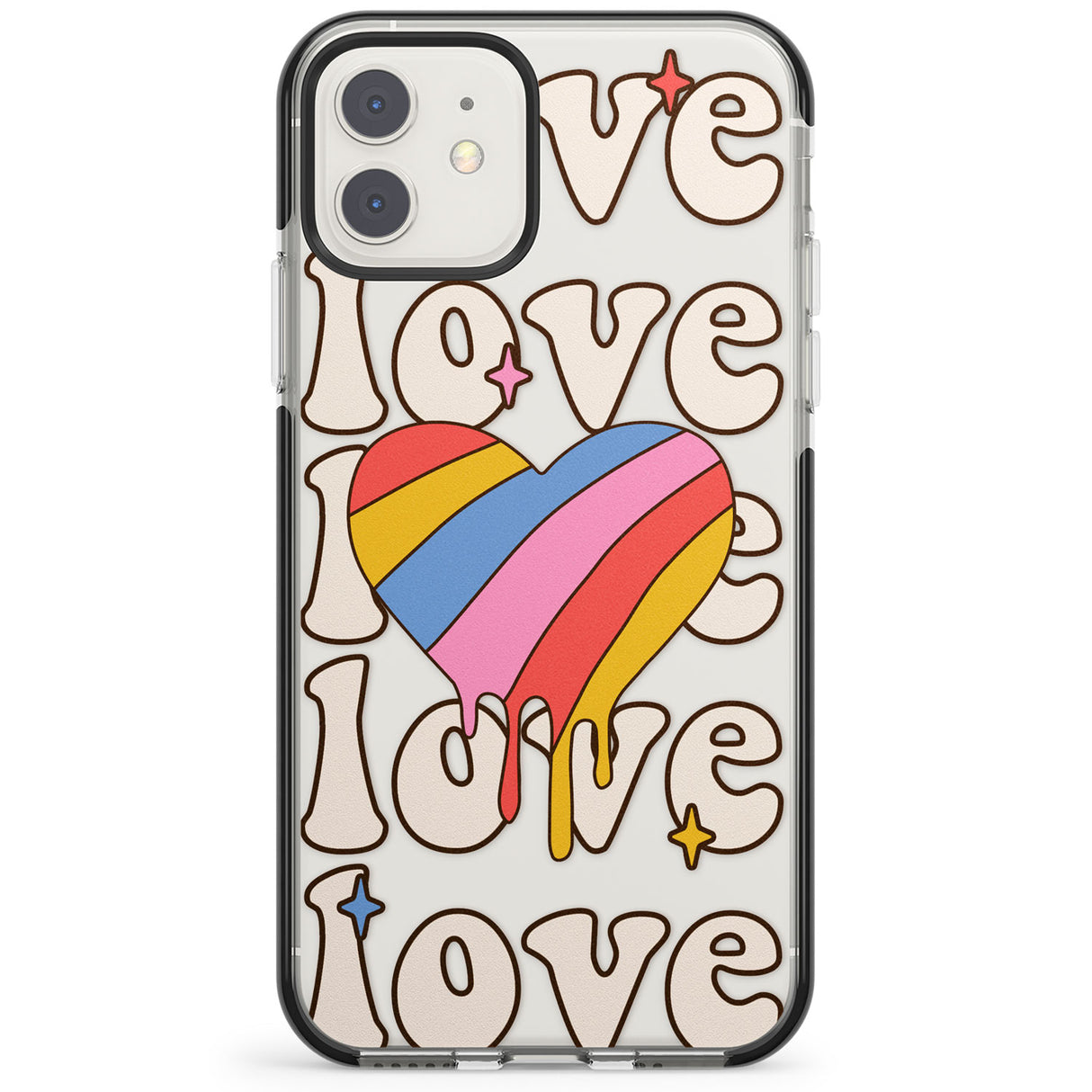 Groovy Love Impact Phone Case for iPhone 11, iphone 12