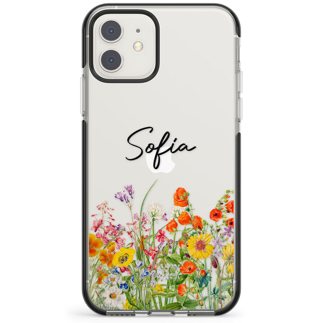 Personalised Summer Wildflowers Impact Phone Case for iPhone 11, iphone 12