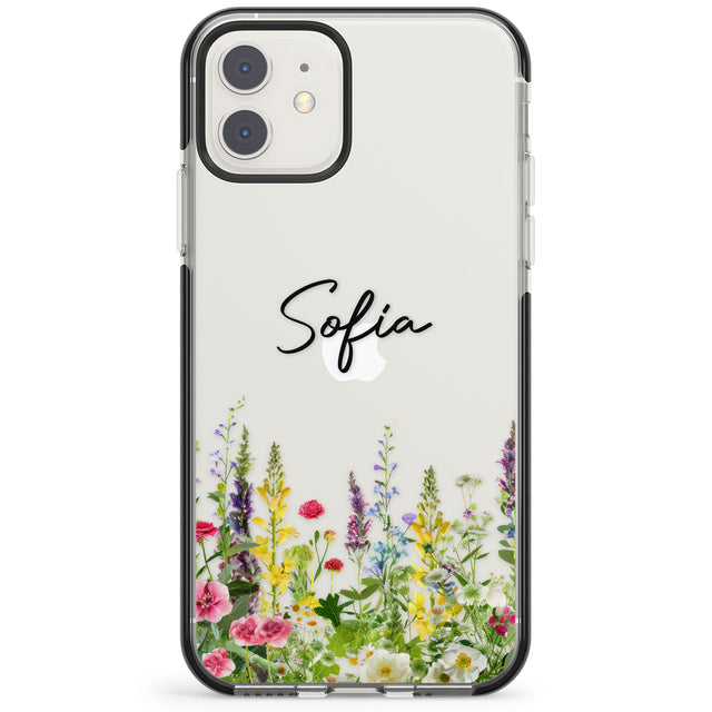 Personalised Garden Wildfowers Impact Phone Case for iPhone 11, iphone 12