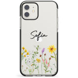 Personalised April Wildfowers Impact Phone Case for iPhone 11, iphone 12