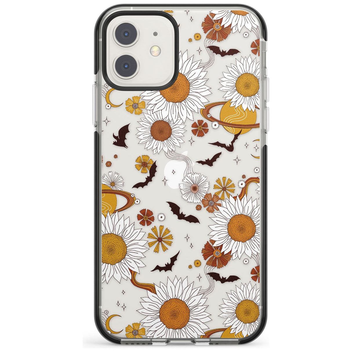 Halloween Skulls and Flowers Impact Phone Case for iPhone 11, iphone 12