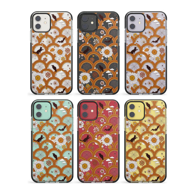 Halloween Skulls and Flowers Impact Phone Case for iPhone 11, iphone 12