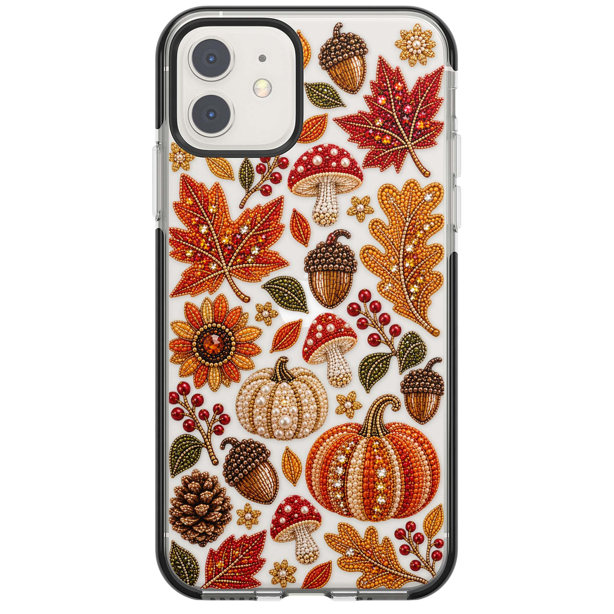 Beaded Autumn iPhone case | Black Impact case for iPhone 11, iPhone 12