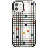 Earthtone Clear Geometric Grid Impact Phone Case for iPhone 11, iphone 12