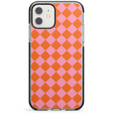 Retro Sunset Diamond Plaid Impact Phone Case for iPhone 11, iphone 12