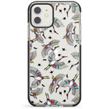 Colourful Crane Pattern Impact Phone Case for iPhone 11, iphone 12