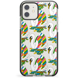 Colourful Swan Pattern Impact Phone Case for iPhone 11, iphone 12