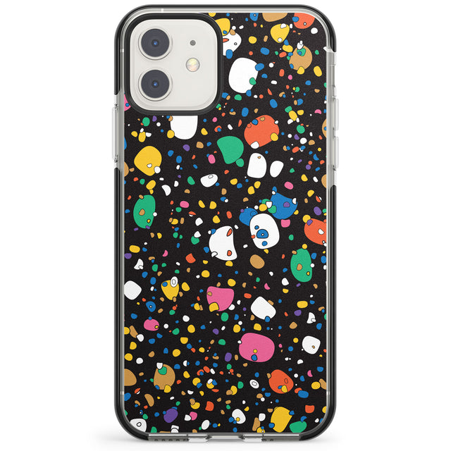 Colourful Confetti Pebbles (Black) Impact Phone Case for iPhone 11, iphone 12
