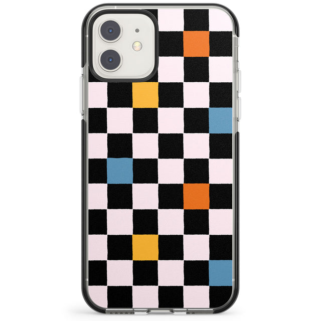 Vibrant Retro Checkered Impact Phone Case for iPhone 11, iphone 12