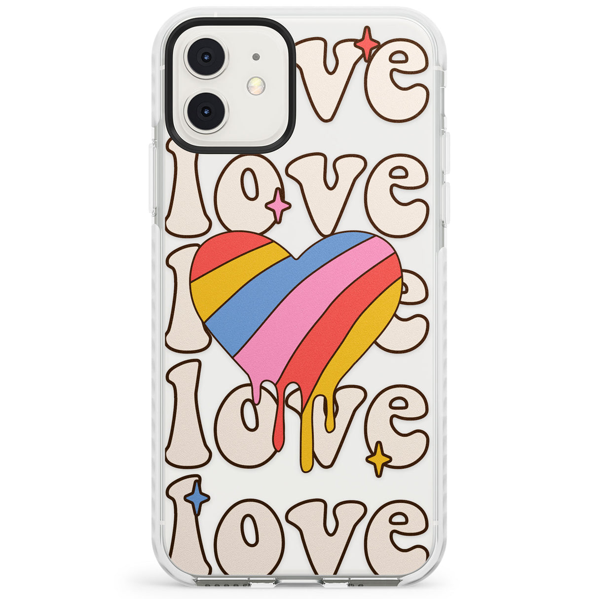 Groovy Love Impact Phone Case for iPhone 11, iphone 12