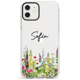 Personalised Garden Wildfowers Impact Phone Case for iPhone 11, iphone 12