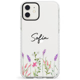 Personalised Lavender Wildflowers Impact Phone Case for iPhone 11, iphone 12