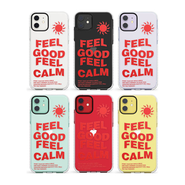 Feel Good Feel Calm (Green) Impact Phone Case for iPhone 11, iphone 12