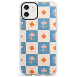 Vintage Bloom Checkered Impact Phone Case for iPhone 11, iphone 12