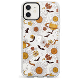 Halloween Skulls and Flowers Impact Phone Case for iPhone 11, iphone 12