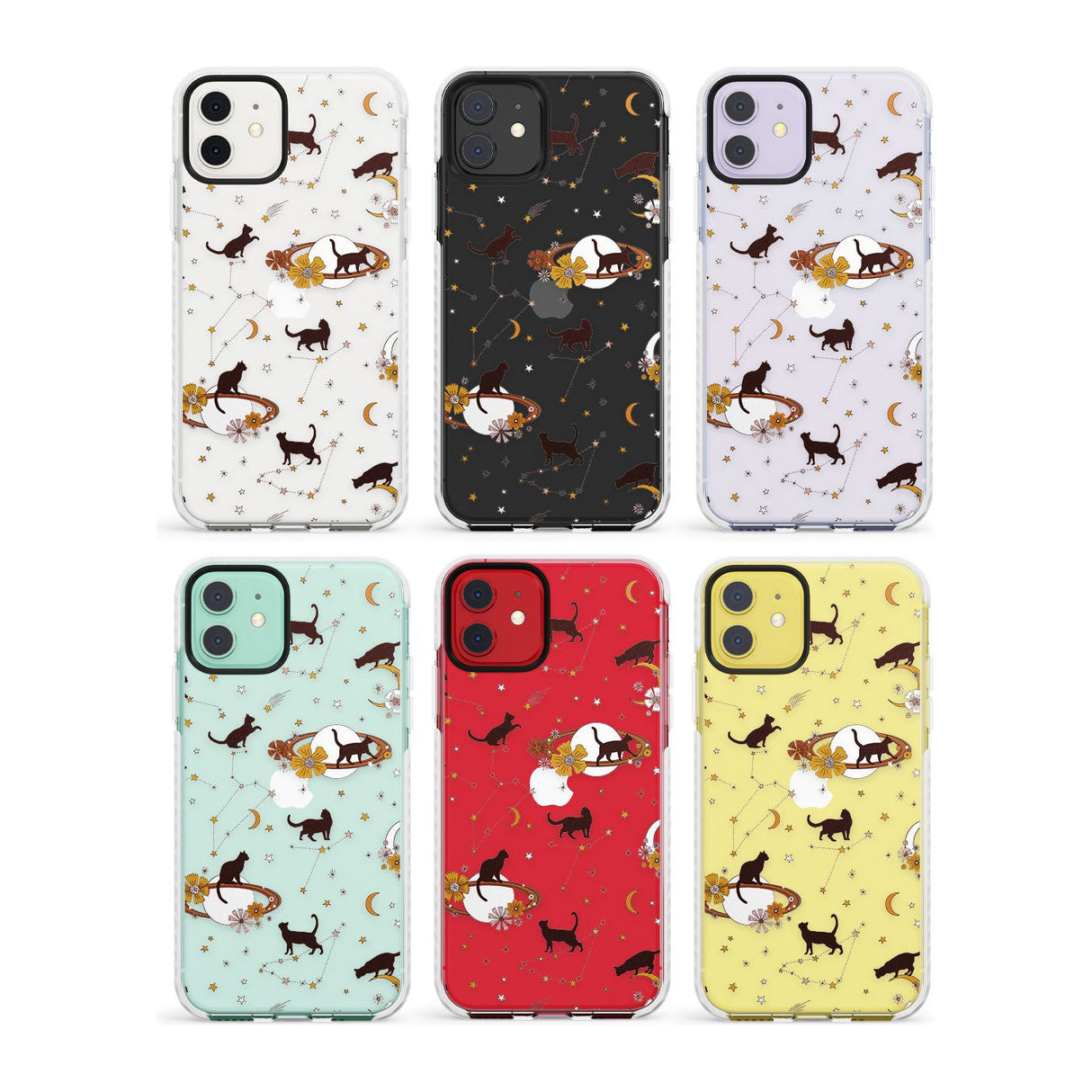 Halloween Skulls and Flowers Impact Phone Case for iPhone 11, iphone 12