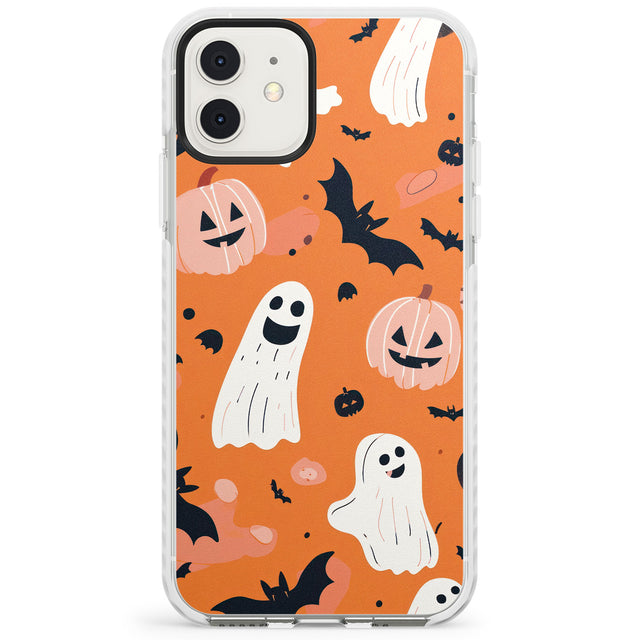 Orange Halloween Pattern Impact Phone Case for iPhone 11, iphone 12