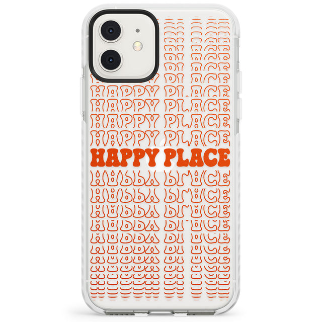 Happy Place (Orange) Impact Phone Case for iPhone 11, iphone 12