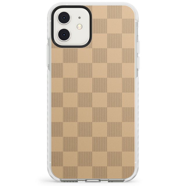 BEIGE CHECKERED Impact Phone Case for iPhone 11, iphone 12