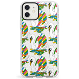 Colourful Swan Pattern Impact Phone Case for iPhone 11, iphone 12