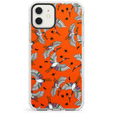 Colourful Crane Pattern (Orange) Impact Phone Case for iPhone 11, iphone 12