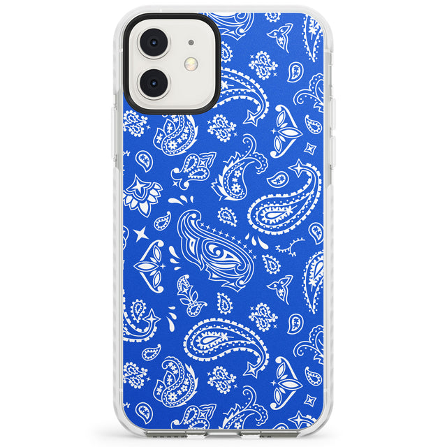 Blue Bandana Impact Phone Case for iPhone 11, iphone 12